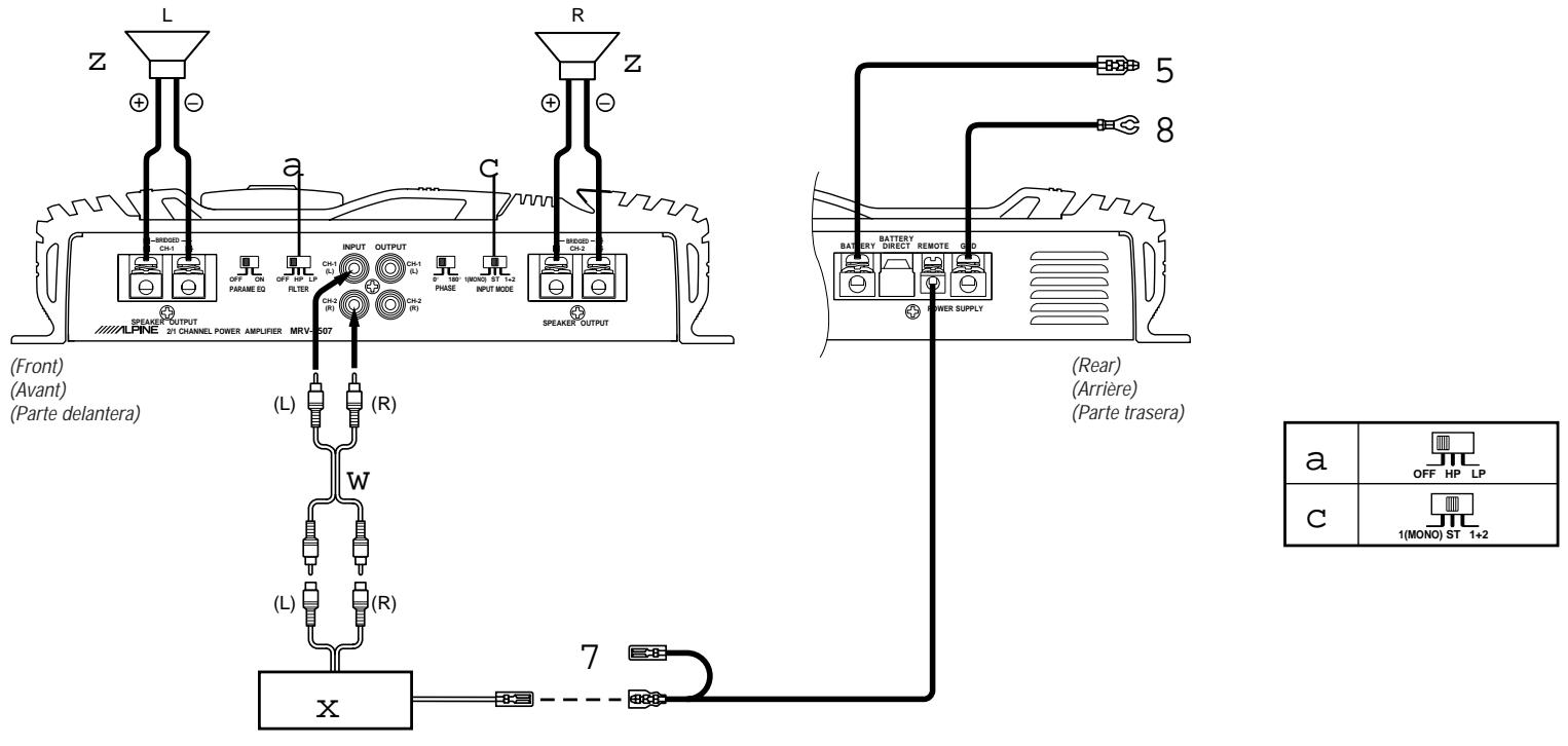 ALPINE MRV-F407 - Contrôle de réglage de gain d'entrée - 6