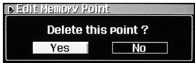 ALPINE NVD-T003 - Deleting the Memory Points - 1
