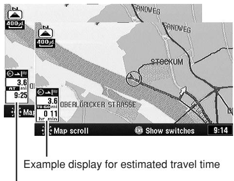 ALPINE NVD-V004 - Setting the arrival time display - 2