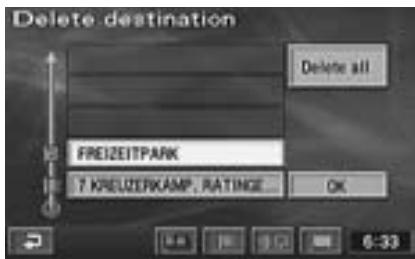 ALPINE NVD-Z001 - Deleting destinations - 1