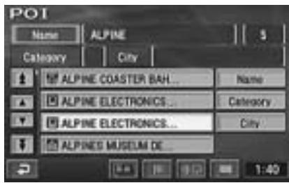 ALPINE NVD-Z001 - Searching for a point of interest (POI) - 4