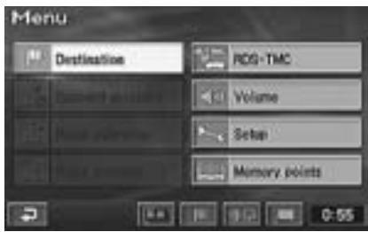 ALPINE NVD-Z001 - Make sure that the desired main menu item is highlighted, then press the ENTER button on the top of the joystick to execute the selection of the menu item. - 1