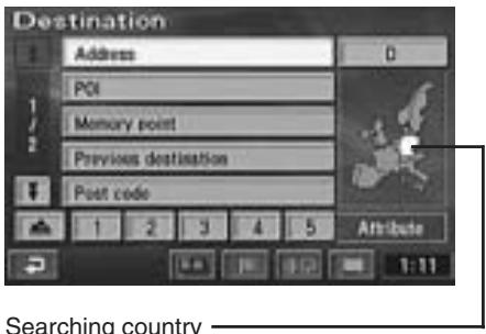 ALPINE NVD-Z001 - The Destination search menu automatically appears. Select "Address" from the Destination search menu by tilting the joystick and press the ENTER button. - 1