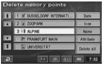 ALPINE NVD-Z001 - Deleting the memory points - 1