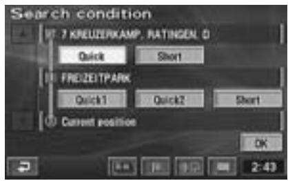 ALPINE NVD-Z001 - Changing the conditions for the route searching - 1