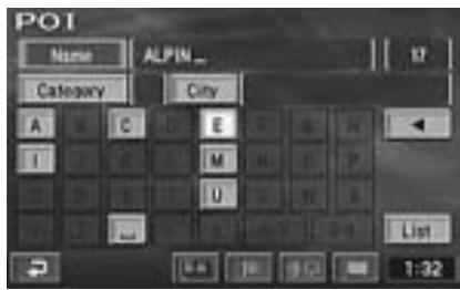 ALPINE NVD-Z001 - Searching for a point of interest (POI) - 1