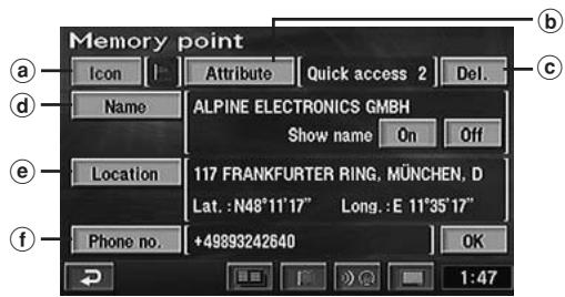 ALPINE NVD-Z001-SPACE-DB-VER-SPACE-4-10- - Editing the memory points - 2
