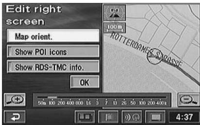 ALPINE NVD-Z001-SPACE-DB-VER-SPACE-4-10- - The Edit right screen menu appears. - 1