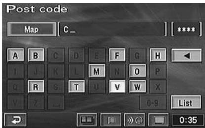 ALPINE NVD-Z001-SPACE-DB-VER-SPACE-4-10- - Searching from postcode - 4