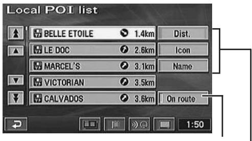 ALPINE NVD-Z001-SPACE-DB-VER-SPACE-4-10- - The list of the Local POIs appears. - 1