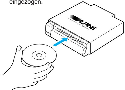 ALPINE NVE-N055PV - Das CD-ROM (getrennt erhältlich) mit der Etikettenseite nach oben weisend einlegen. - 1