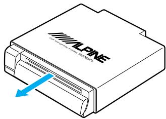 ALPINE NVE-N055PV - Die Tür aufschieben. - 1
