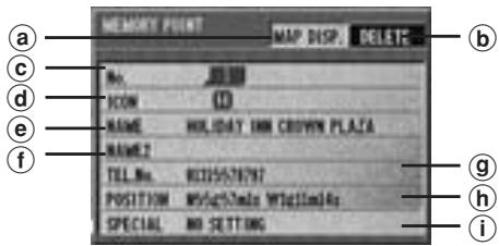 ALPINE NVE-N077P-PS-SPACE-SOFTWARE - Memory point editing - number/icon/ name/telephone number/position/ special usage - 3