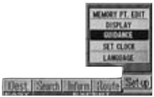 ALPINE NVE-N077P-PS-SPACE-SOFTWARE - Setting guidance conditions - 1