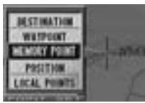 ALPINE NVE-N077P-PS-SPACE-SOFTWARE - Find the desired point of interest and display the point menu. Select "MEMORY POINT" and press ENTER. - 1