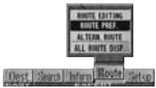 ALPINE NVE-N077P-PS-SPACE-SOFTWARE - Setting route options - 1