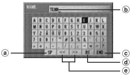ALPINE NVE-N077P-PS-SPACE-SOFTWARE - The character pallet is displayed. Select the desired characters one by one and press ENTER each time you select a character. - 1
