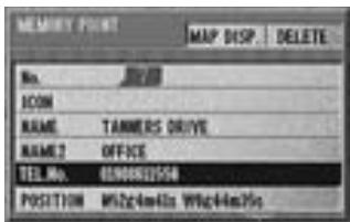 ALPINE NVE-N077P-PS-SPACE-SOFTWARE - The memory editing list is displayed with the new telephone number. - 1