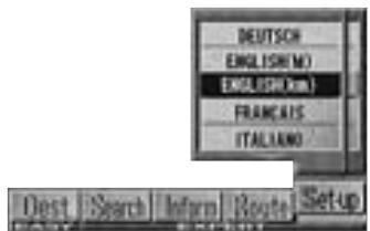 ALPINE NVE-N077P-PS-SPACE-SOFTWARE - Setting the language mode - 2