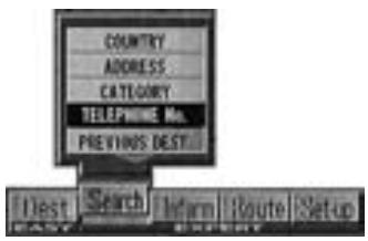 ALPINE NVE-N077P-PS-SPACE-SOFTWARE - Select "TELEPHONE No." and press ENTER. The numeric pallet is displayed. - 1