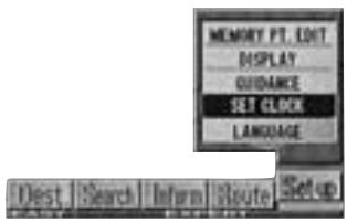 ALPINE NVE-N077P-PS-SPACE-SOFTWARE - Setting clock - 1