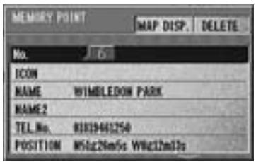 ALPINE NVE-N077P-PS-SPACE-SOFTWARE - The memory point editing list is displayed for 5 seconds as the registration completion message and the system switches to the map screen. - 1