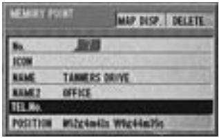 ALPINE NVE-N077P-PS-SPACE-SOFTWARE - Select "TEL. No." and press ENTER. - 1
