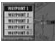 ALPINE NVE-N077P-PS-SPACE-SOFTWARE - The point menu appears. Select "WAYPOINT" and press ENTER. - 2