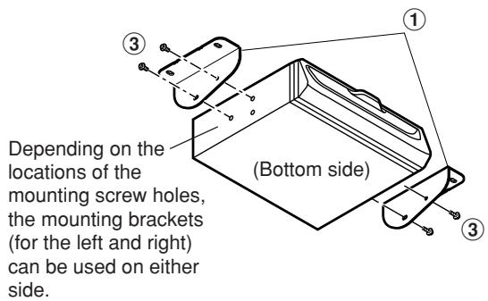 ALPINE NVE-N077PS - Mount the brackets ① on the unit. - 1