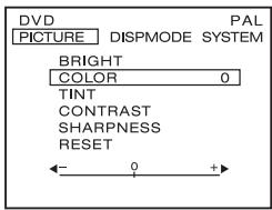 ALPINE PKG-1000P - Adjusting Color Density - 1