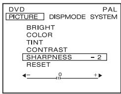 ALPINE PKG-1000P - Adjusting Sharpness - 1