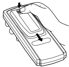 ALPINE VPA-B211P-SPACE-E - Opening the battery cover - 1