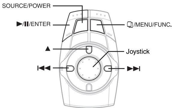 SOURCE/POWER ►/||/ENTER □/MENU/FUNC. Joystick