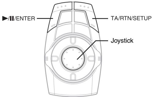 ▶/II/ENTER TA/RTN/SETUP Joystick