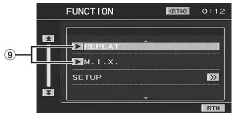 FUNCTION 0:12 REPEAT M.I.X. SETUP 9 RTN