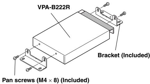 VPA-B22R Bracket (Included) Pan screws (M4 × 8) (Included)