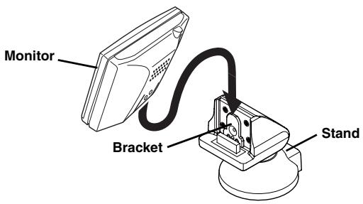 ALPINE EX-10 - Install the monitor on the stand securely. - 1