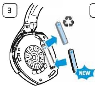 SENNHEISER RS 175 - Insérer ou remplacer les piles rechargeables - 4