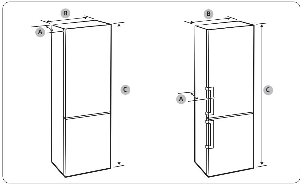 SAMSUNG RB38C672ESA - Dégagement - 1