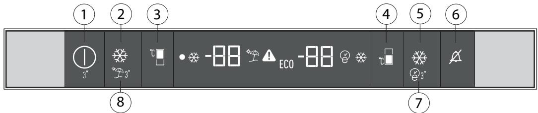 BEKO BCNA275E41SN - Touches de Contrôle - 1