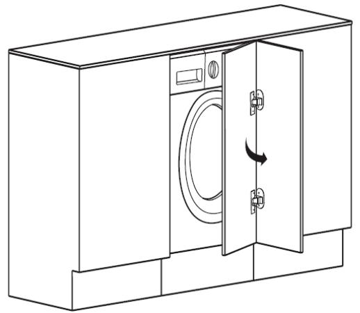 THOMSON THBI1468WD - Drilling holes in a furniture door (not supplied) - 3