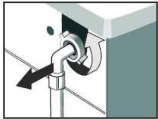 THOMSON THBI1468WD - Cleaning the inlet hose and the inlet filter - 2