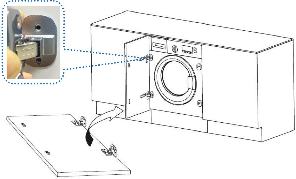 THOMSON THBI1468WD - Mounting the furniture door - 1