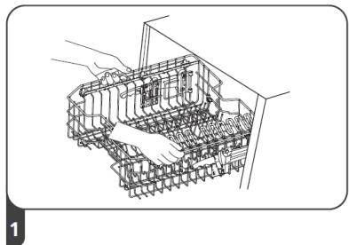 THOMSON TDW1444BWH - ADJUSTING THE UPPER BASKET - 1