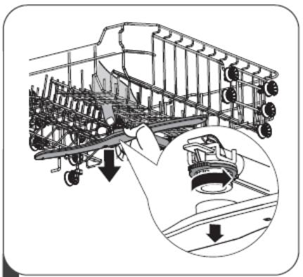 THOMSON TDW1444BWH - Limpeza dos braços pulverizadores - 1
