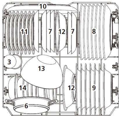 THOMSON TDW1444BWH - Charger les paniers supérieur et inférieur - 2