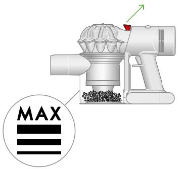 DYSON V8 advanced - Vidage du collecteur - 1