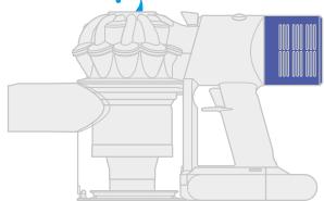DYSON V8 advanced - Remetre le filtrer en place - 7