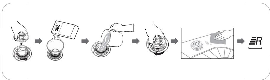 PROLINE DWP12DWH - Remplissage du réservoir à sel - 1