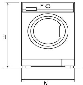 CANDY BWR495BL8-S - Dimensions du produit - 1